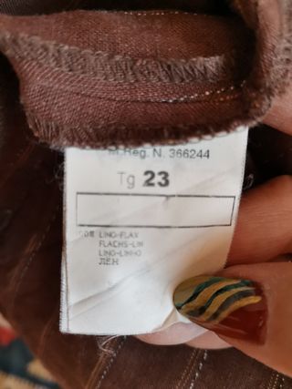 Completo Krizia Lino Marrone Tg 52