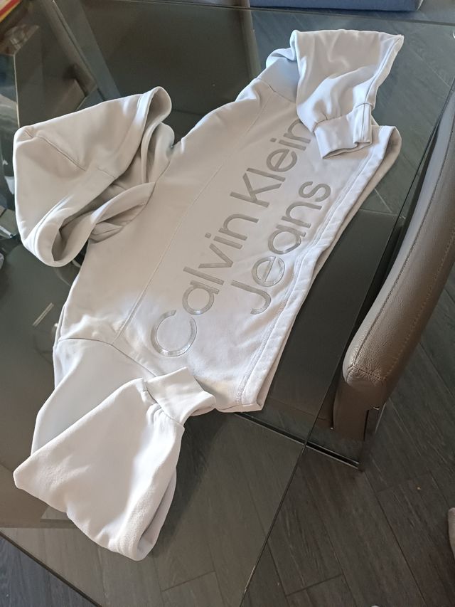 Felpa Calvin Klein Jeans donna bianca XXS