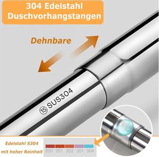 Barra Cortina Ducha U + Cortina