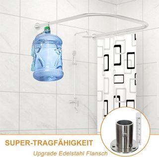 Barra Cortina Ducha U + Cortina