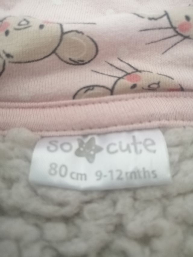 Buzo polar niña con capucha