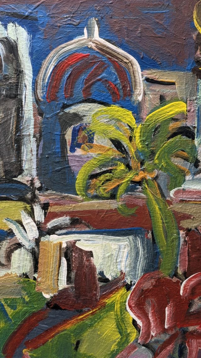 Llopis Beltrá óleo firmado paisaje Elche