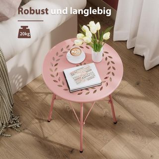 Mesa auxiliar redonda plegable 40cm