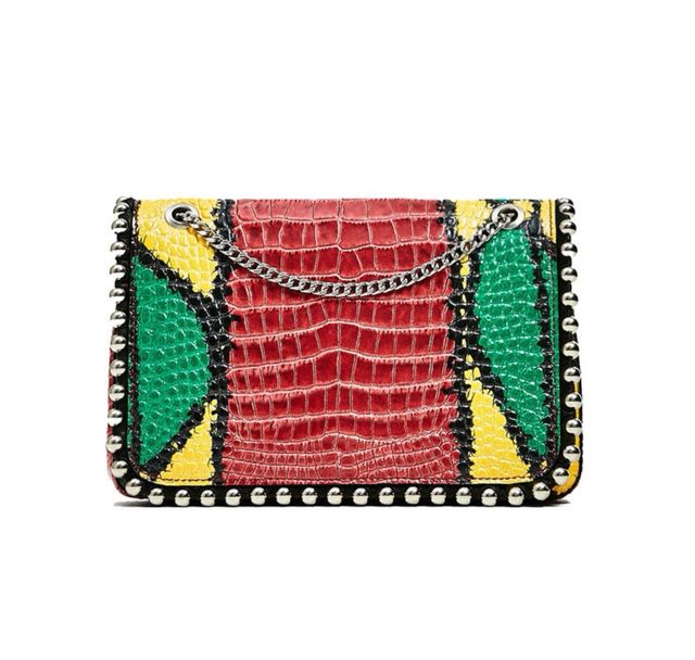 Bolso Zara Piel Vaca Serpiente Multicolor