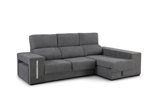 Sofá Chaise Longue OSCAR con Puffs y Arcón