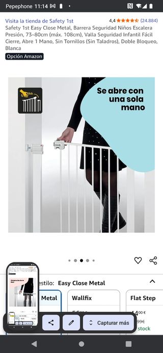 Barrera Safety 1st Easy Close + Extensión