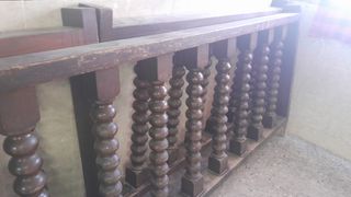 Baranda de madera rústica