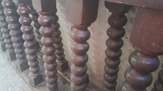 Baranda de madera rústica