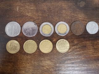 Lote de 10 monedas antiguas Italianas.