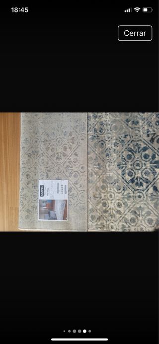 Alfombra estilo vintage azul y gris