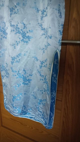 Vestido Chino Qipao Azul