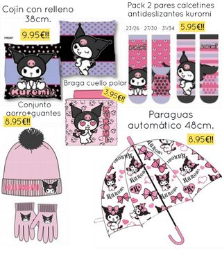 Kuromi: Paraguas, calcetines y cojín