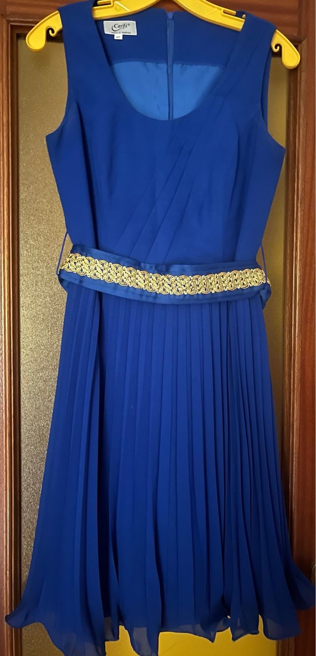 Abito da sera Carife blu e oro