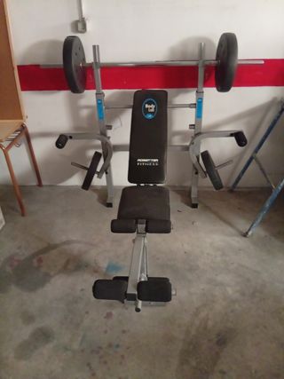 Banco de pesas Body Lab Fitness con 4 pesas dos de