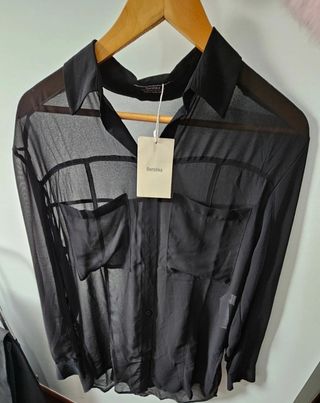 Camisa Bershka Negra Talla S