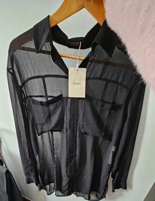 Camisa Bershka Negra Talla S