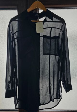 Camisa Bershka Negra Talla S