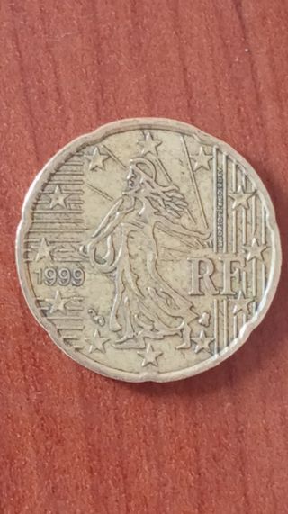 Moneda 0,20 céntimos Francia 1999