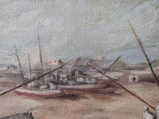 Cuadro óleo marina antigua