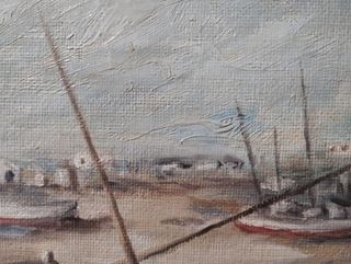 Cuadro óleo marina antigua