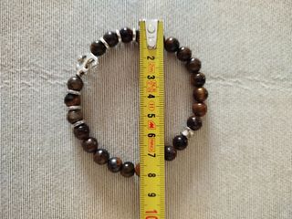 Braccialetto occhio di tigre con ancora