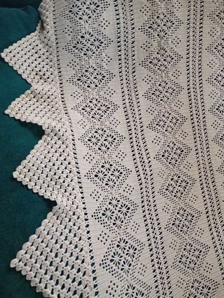 Colcha ganchillo matrimonio algodón