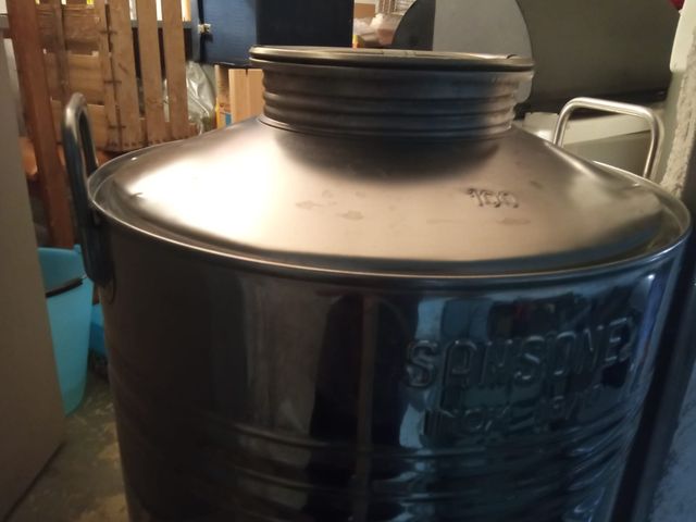 Sansone Fusto 100LT Acciaio Inox per olio oliva