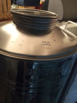 Sansone Fusto 100LT Acciaio Inox per olio oliva