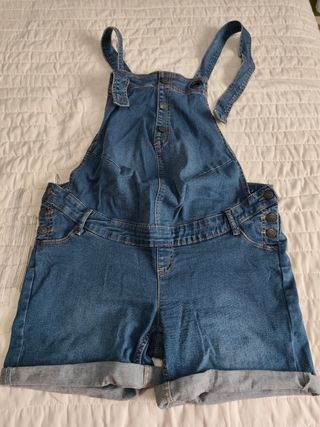 5 unid. Pantalones, petos y falda vaqueras premamá