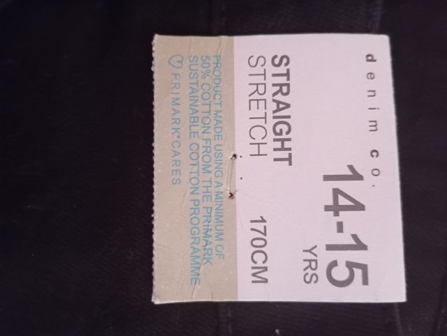 Pantalones vaqueros negros chico 14-15 años