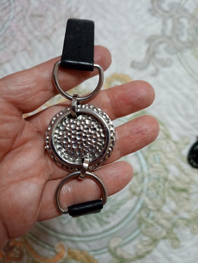 Pulsera Viceroy Piel Negra y Plata