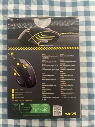 Ratón Gaming NGS FMX123 Negro/Amarillo