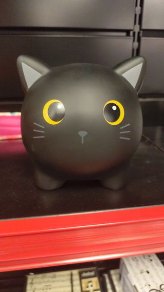 Hucha gato negro ojos amarillos