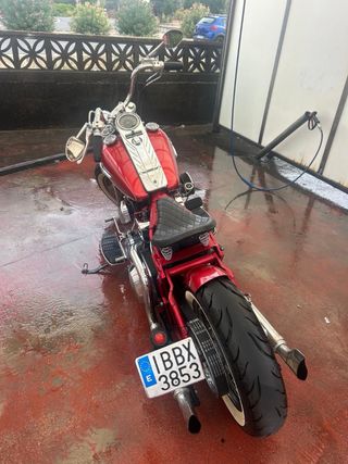 Harley Davidson Roja Personalizada