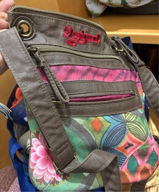 Bolso Desigual Marrón Multicolor