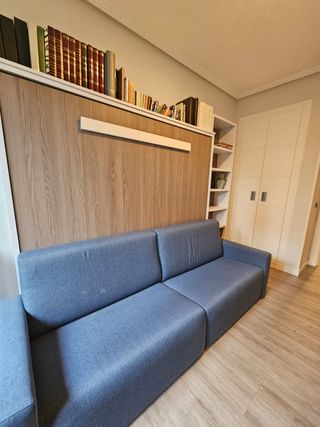 Sofá Cama Matrimonio con Estanterías