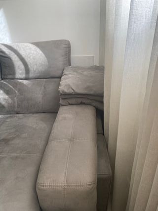 Sofá Chaise Longue Gris Tela
