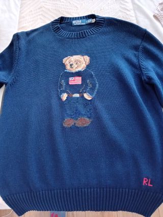 Jersey Polo Ralph Lauren Oso Azul Talla M