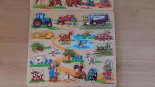 Puzzles 40x35 gigantes de madera educativos para