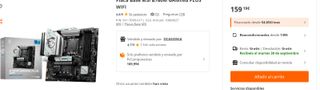 Pack Placa Base MSI B760M DDR5 WIFI + I5 13400F 