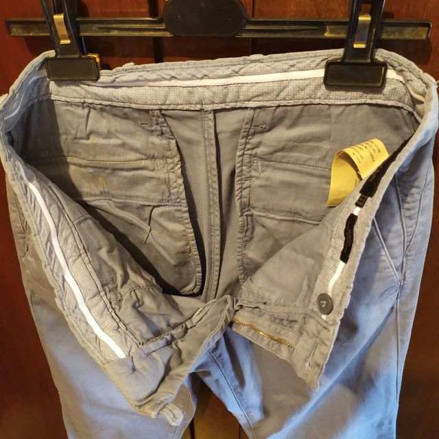 Pantaloni Massimo Dutti grigio azzurro