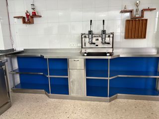 Mostrador de acero inoxidable