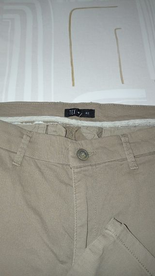 Pantalones chinos TEX beige talla L