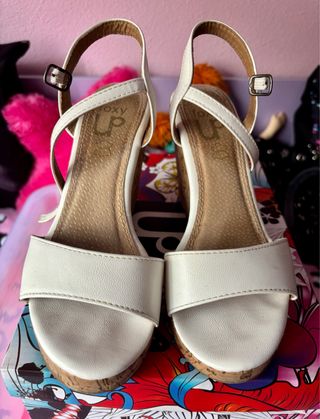 Sandalias cuña blancas Roxy UP mujer