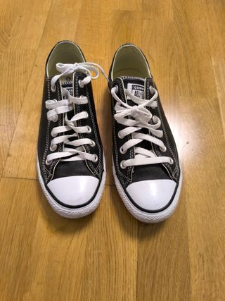 Converse Cuero Negro Talla 38