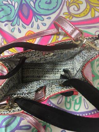 Bolso Tous rosa y negro