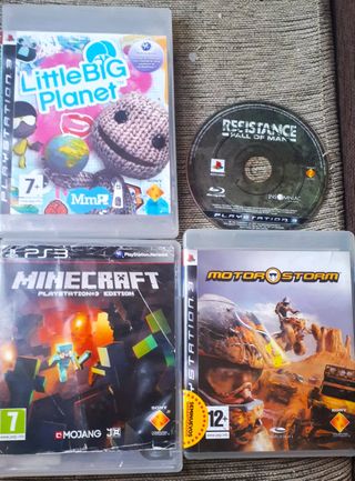 Super Pack Ps3, 3 mandos, 9 juegos y con cable