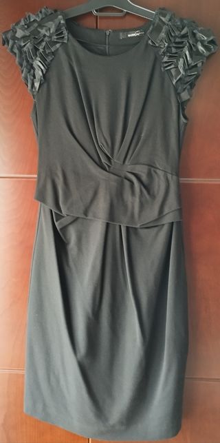 Vestido Negro Mango Suit Talla L