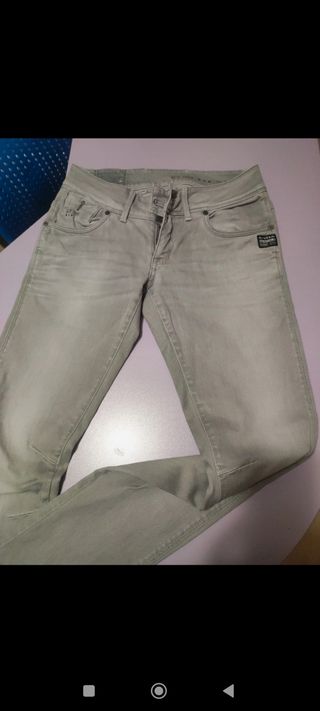 Vaqueros G-Star RAW mujer gris claro