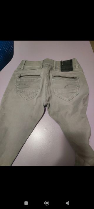 Vaqueros G-Star RAW mujer gris claro